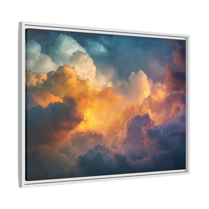Calming Sky Cloud Framed Canvas Wall Art