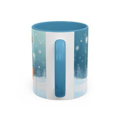Winter Snowman Accent Coffee Ceramic Mug