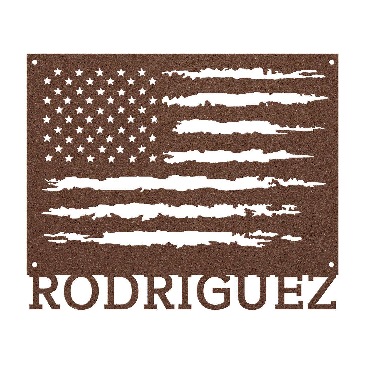 Personalized American Flag Metal Sign