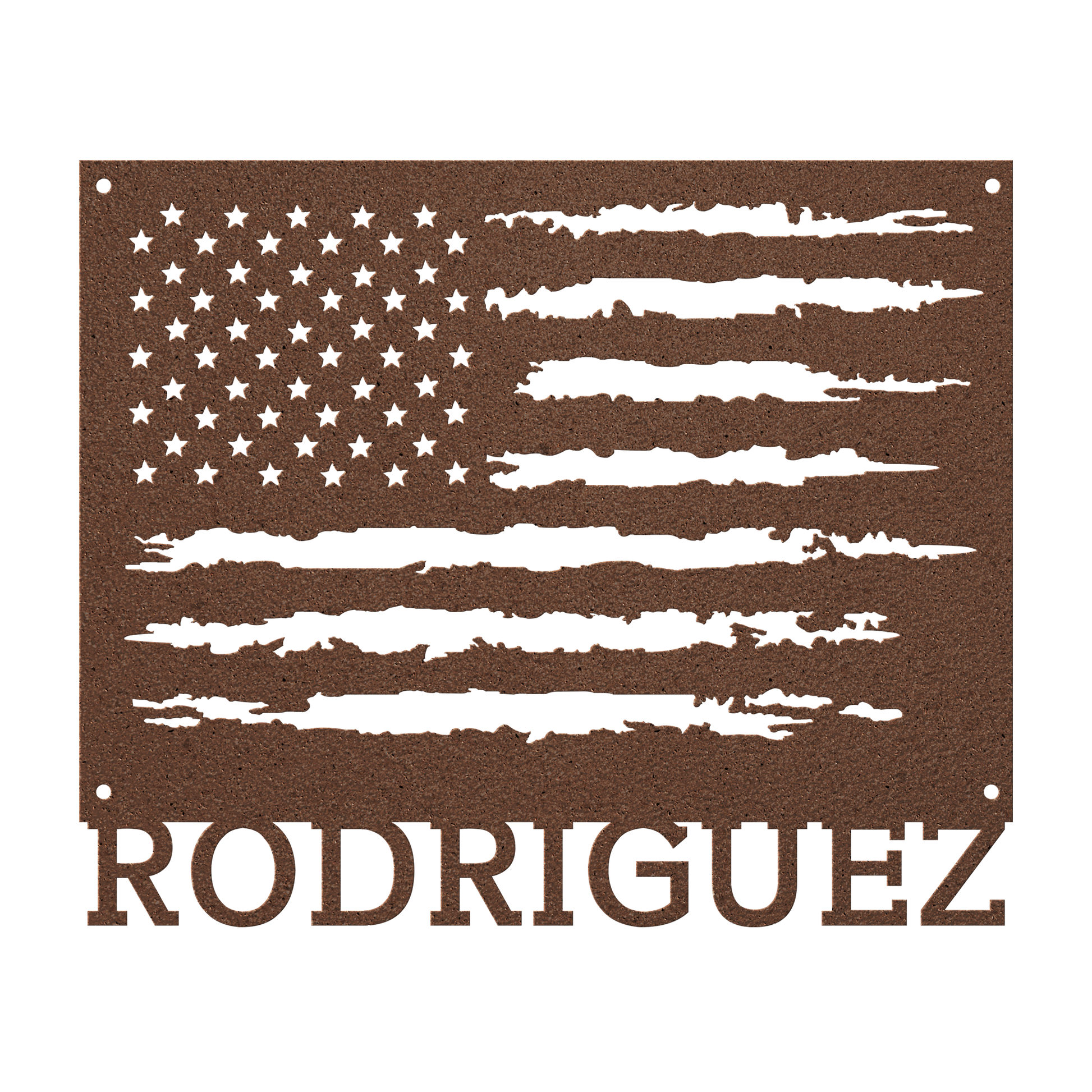 Personalized American Flag Metal Sign