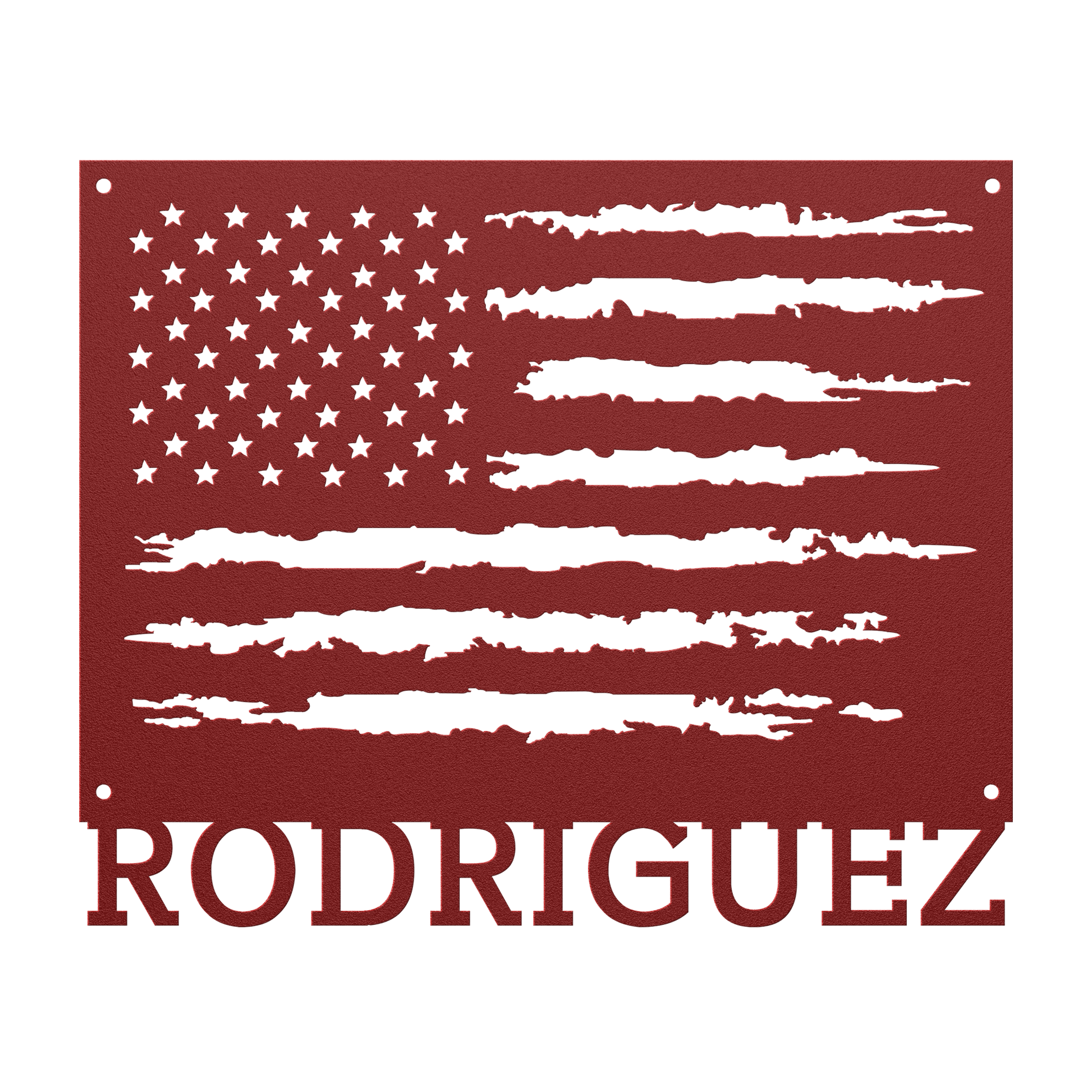 Personalized American Flag Metal Sign