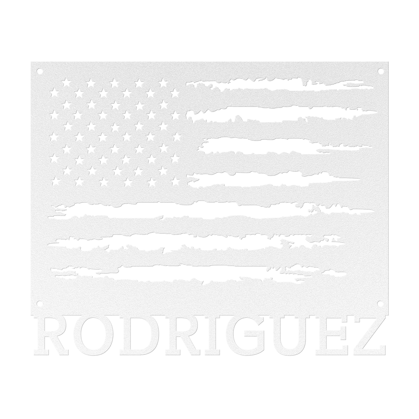 Personalized American Flag Metal Sign