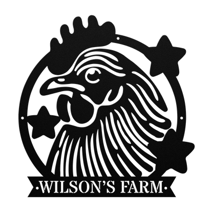 Custom Rooster Metal Wall Art