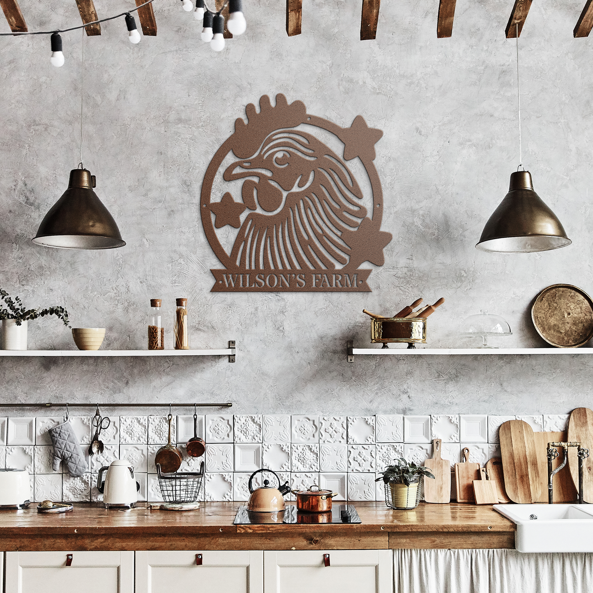 Custom Rooster Metal Wall Art