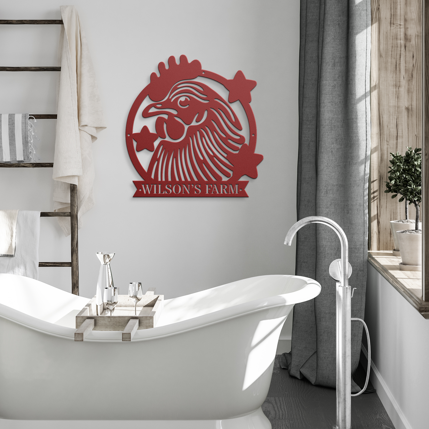 Custom Rooster Metal Wall Art