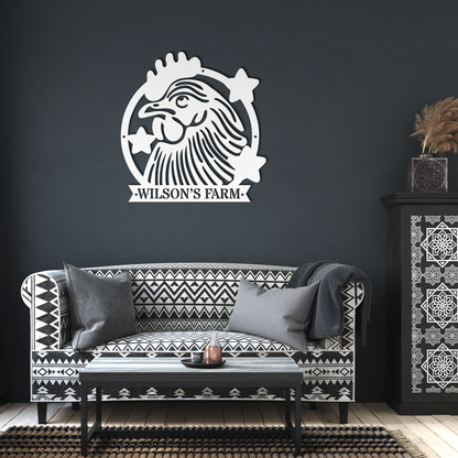 Custom Rooster Metal Wall Art