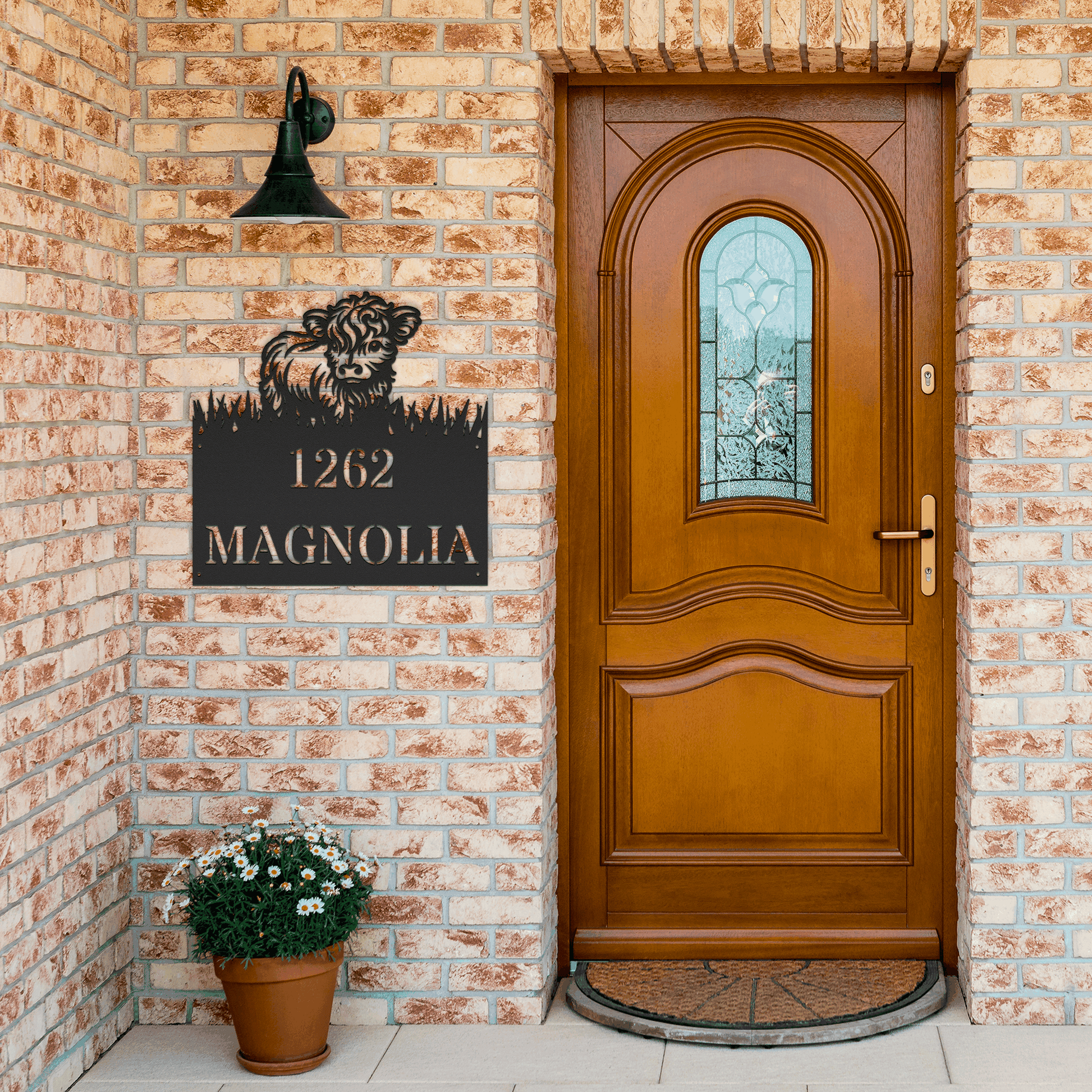 Cute Cow House Number