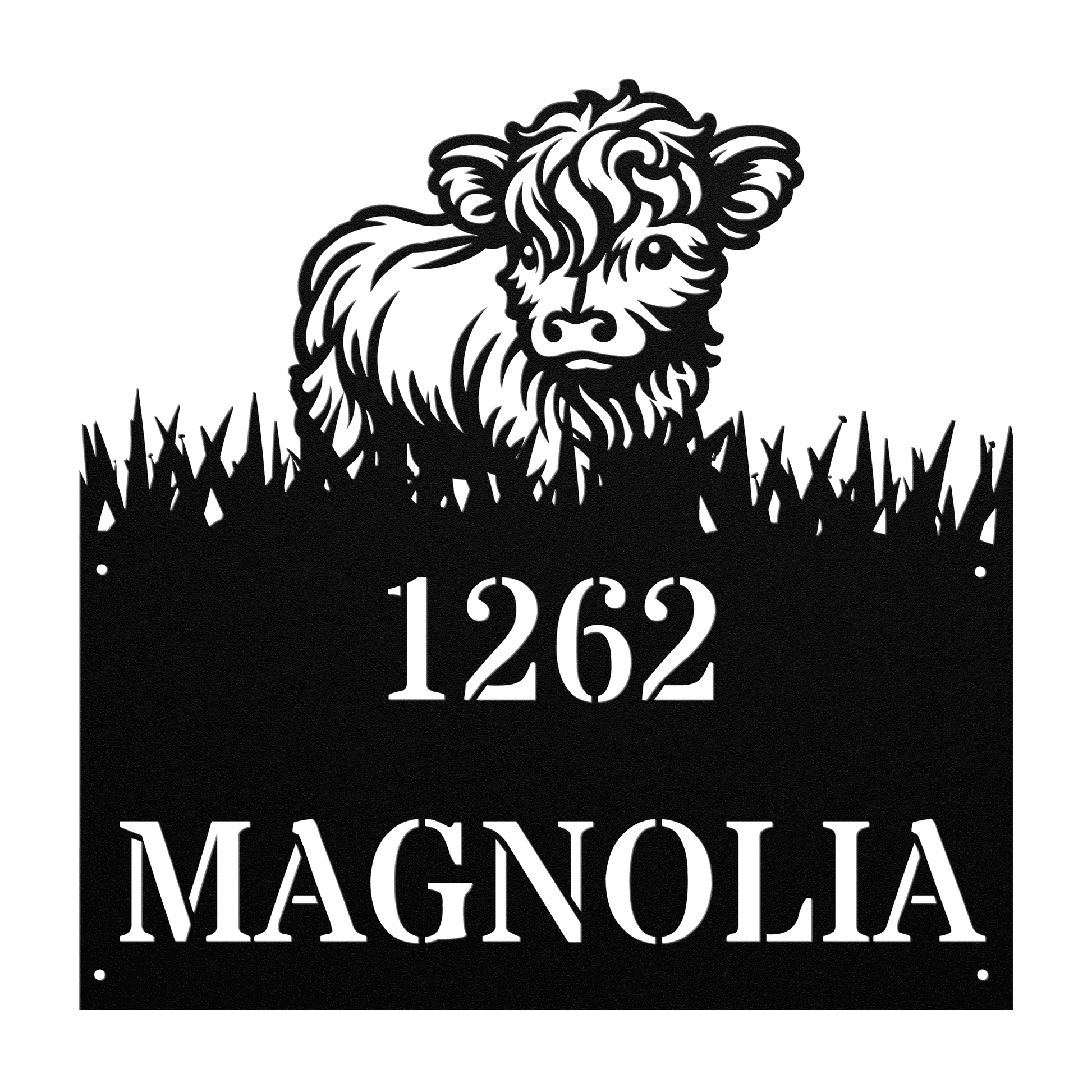 Cute Cow House Number