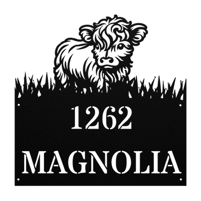 Cute Cow House Number