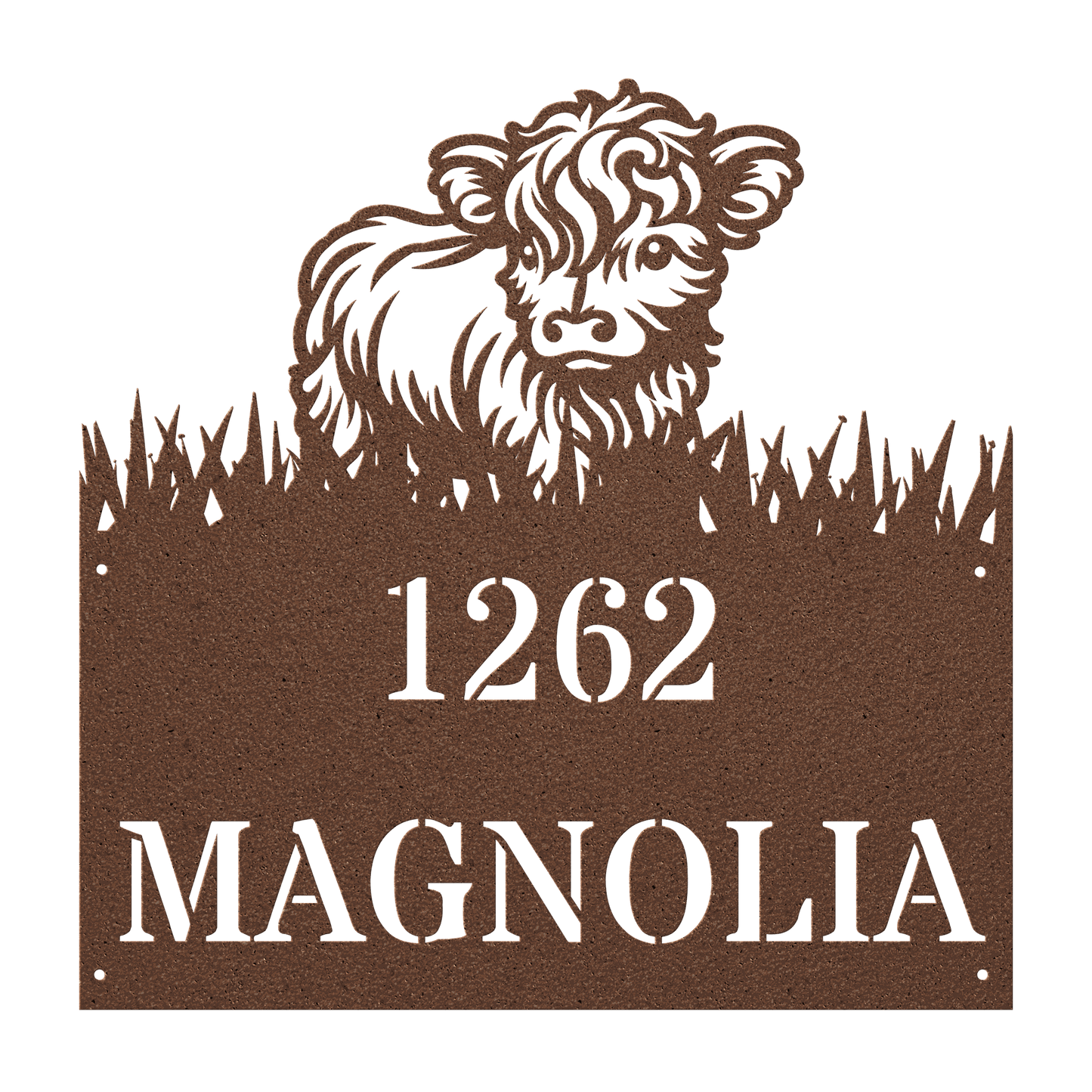 Cute Cow House Number