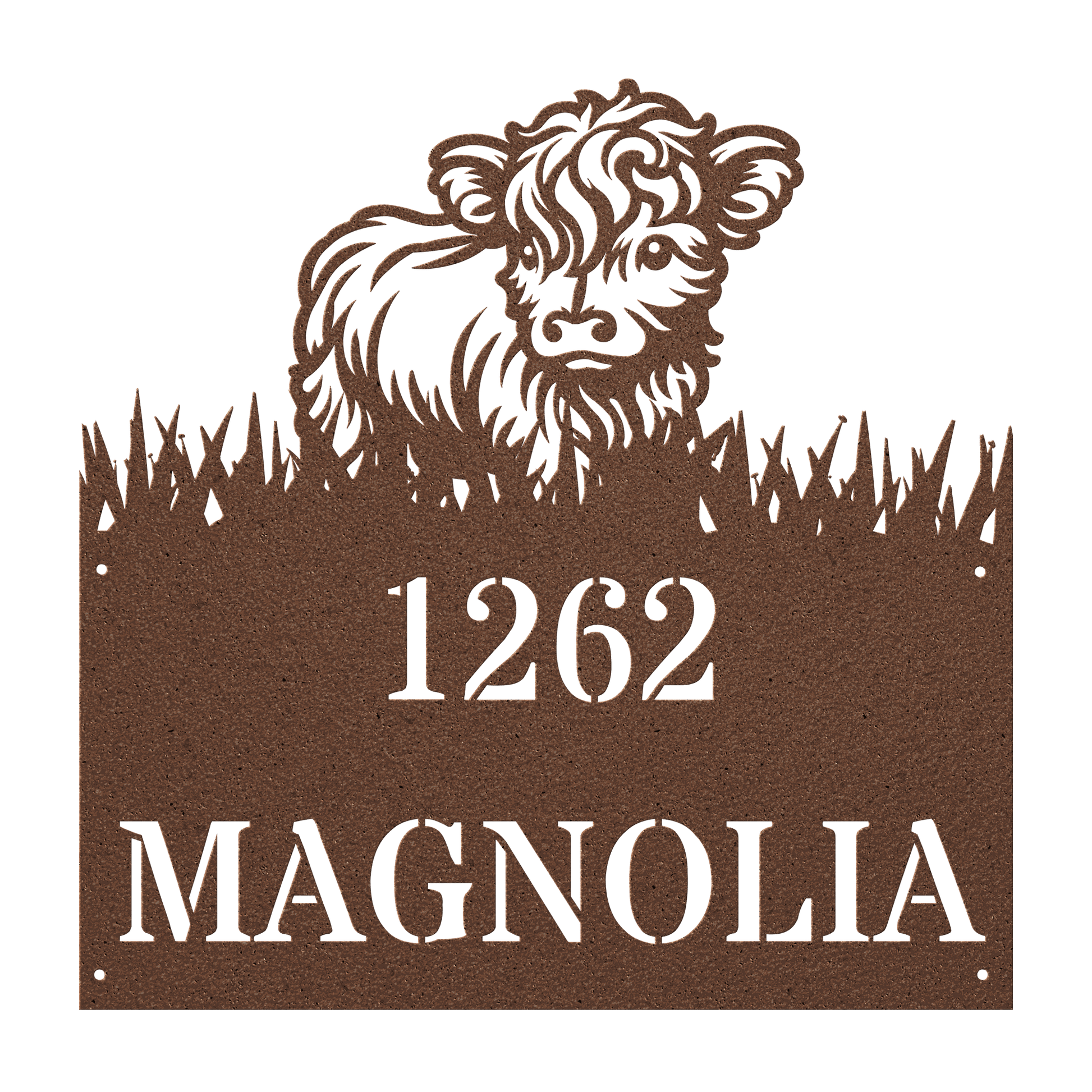 Cute Cow House Number