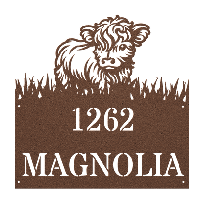 Cute Cow House Number