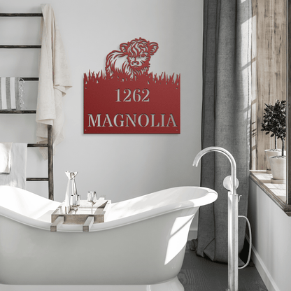 Cute Cow House Number