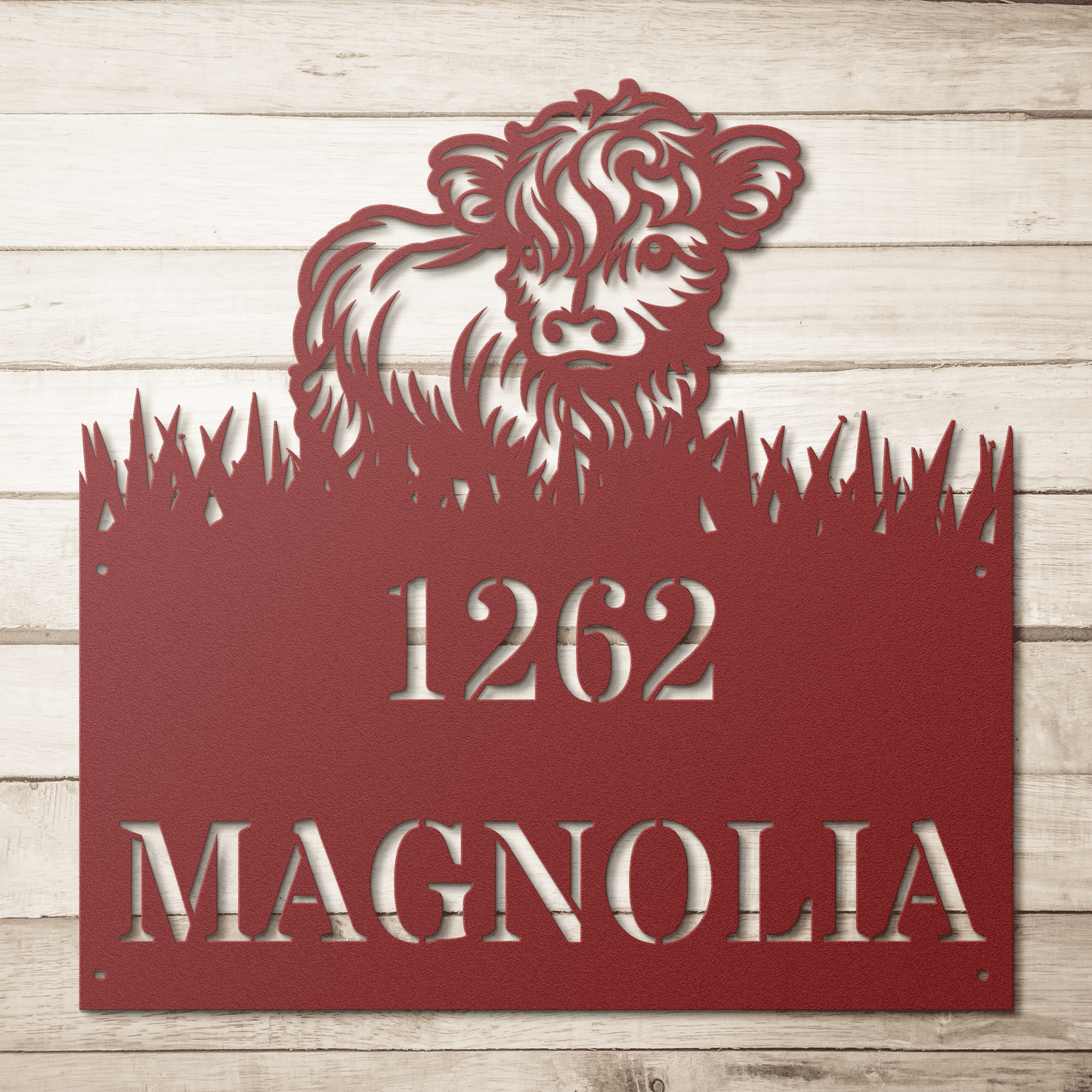 Cute Cow House Number