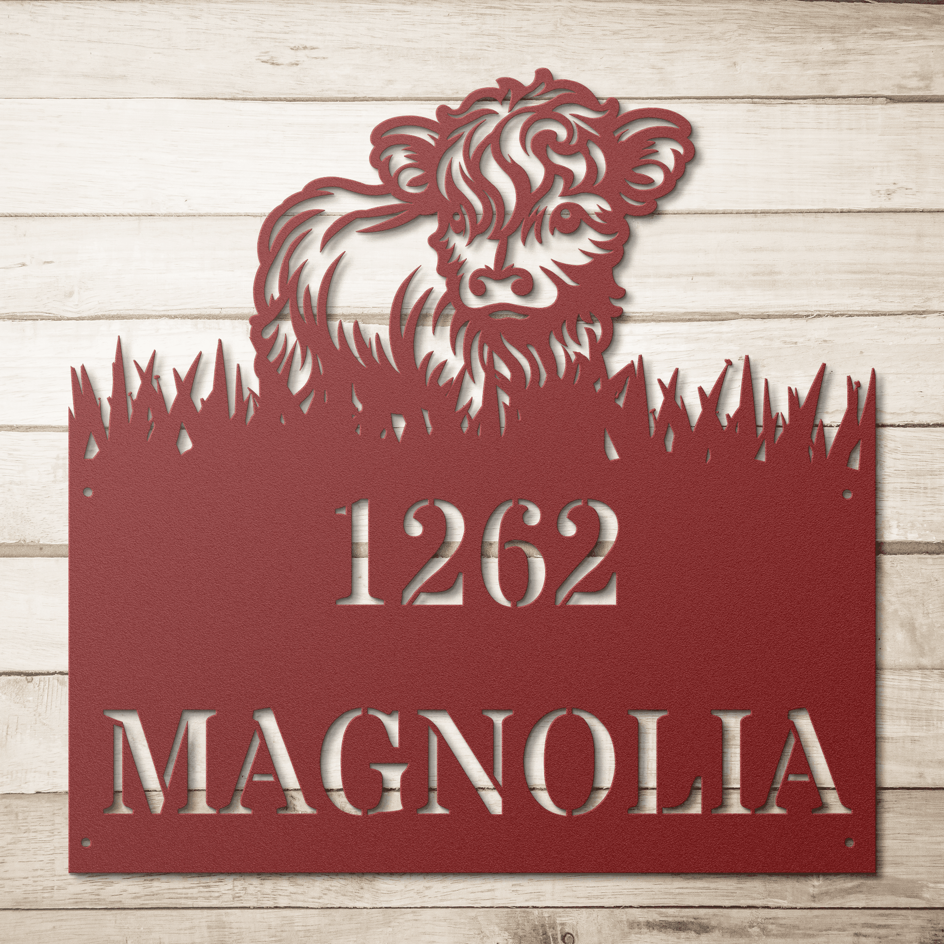 Cute Cow House Number