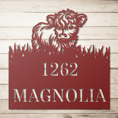 Cute Cow House Number