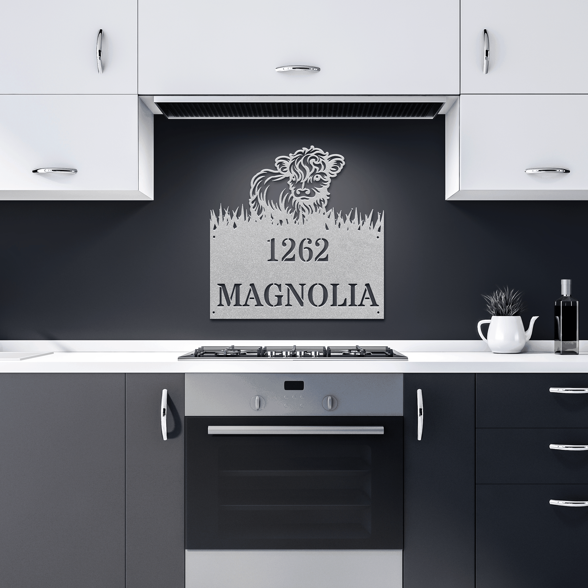 Cute Cow House Number