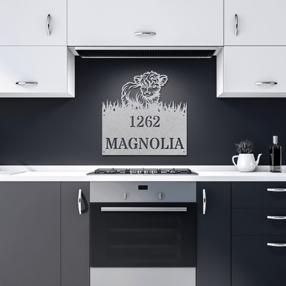 Cute Cow House Number