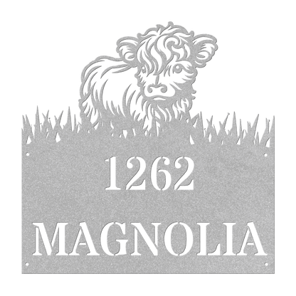 Cute Cow House Number