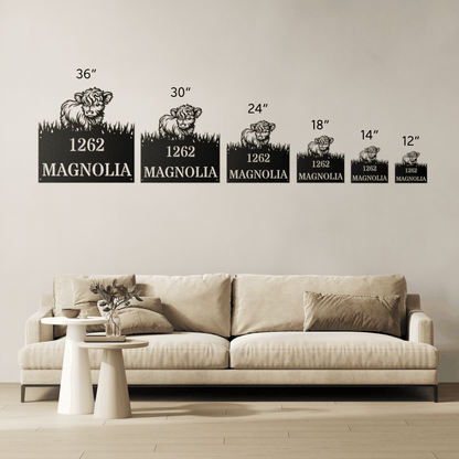 Cute Cow House Number