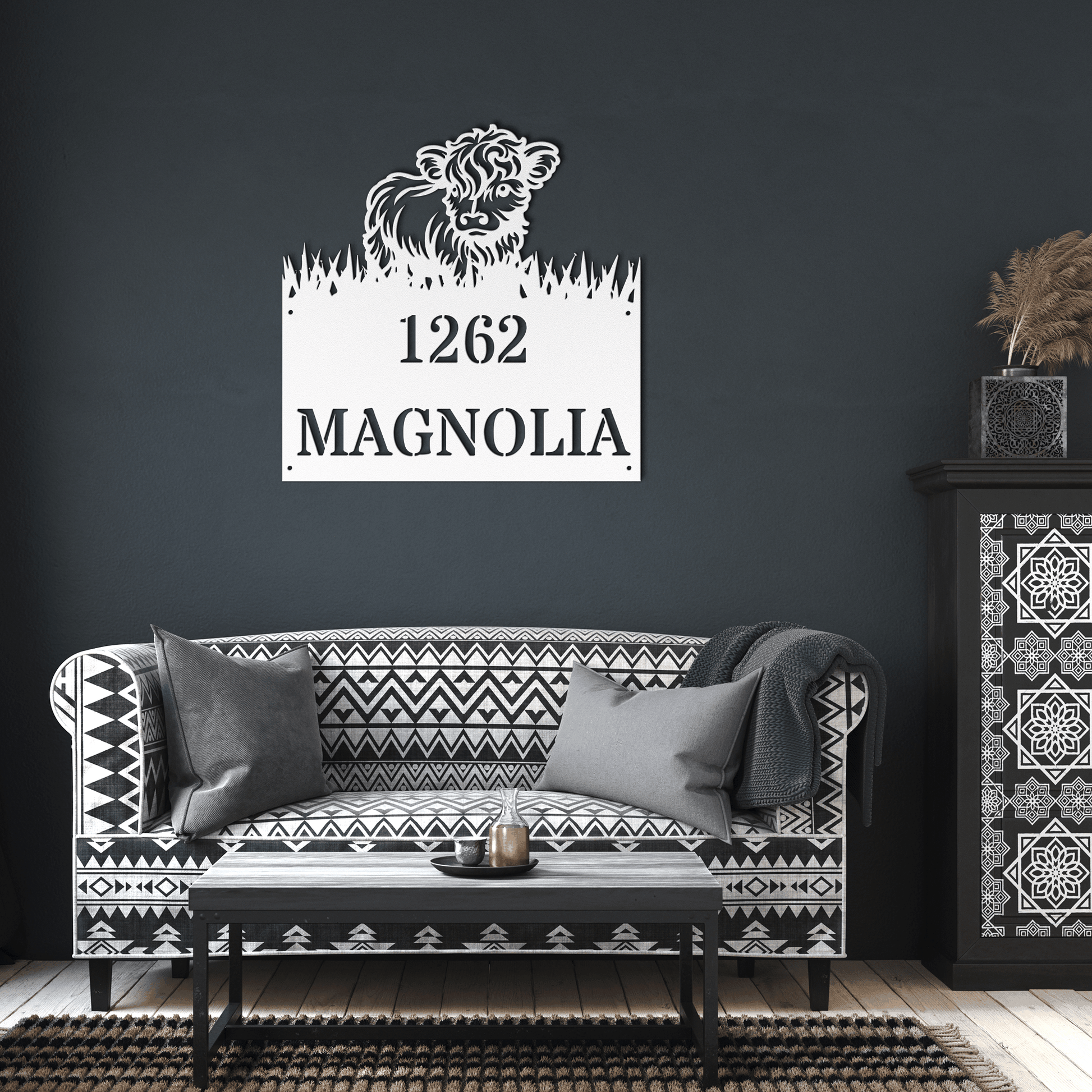 Cute Cow House Number