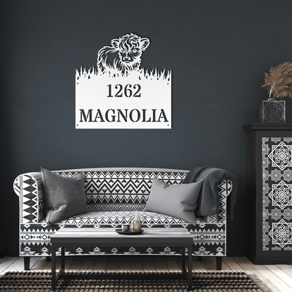 Cute Cow House Number