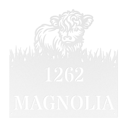 Cute Cow House Number