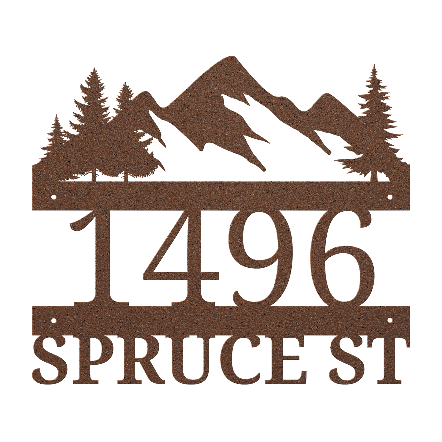 Custom Metal House Number Sign