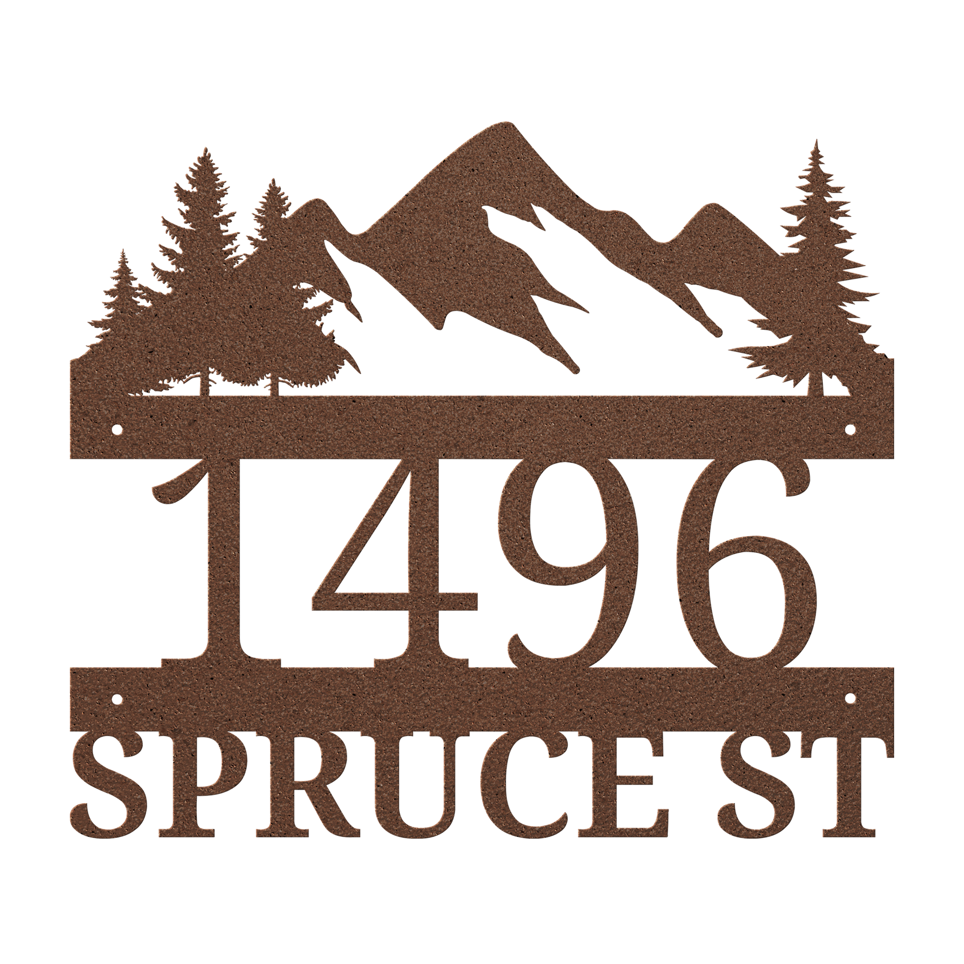 Custom Metal House Number Sign