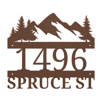 Custom Metal House Number Sign