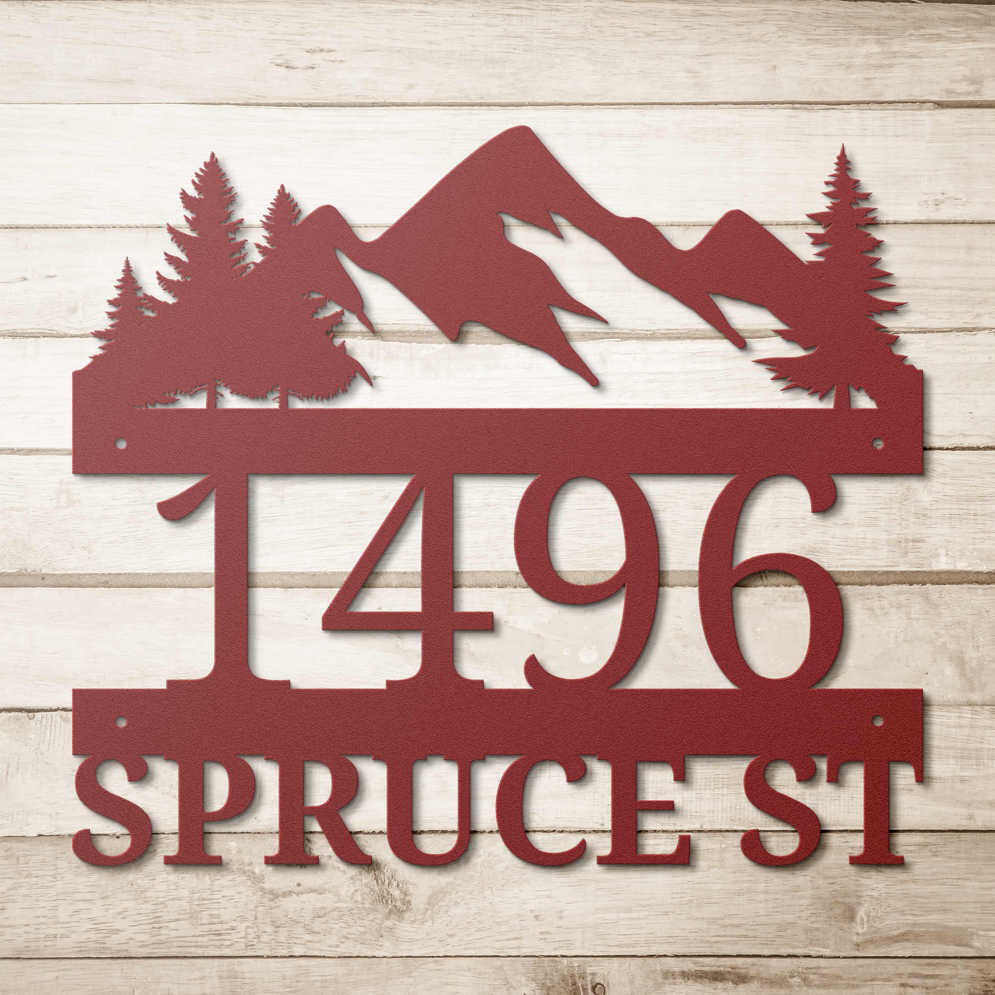 Custom Metal House Number Sign