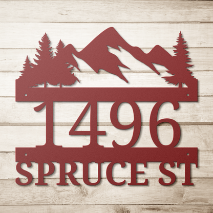 Custom Metal House Number Sign