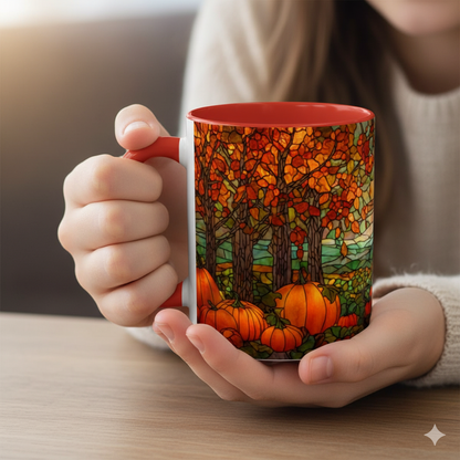 Fall Pumpkin Stained Glass