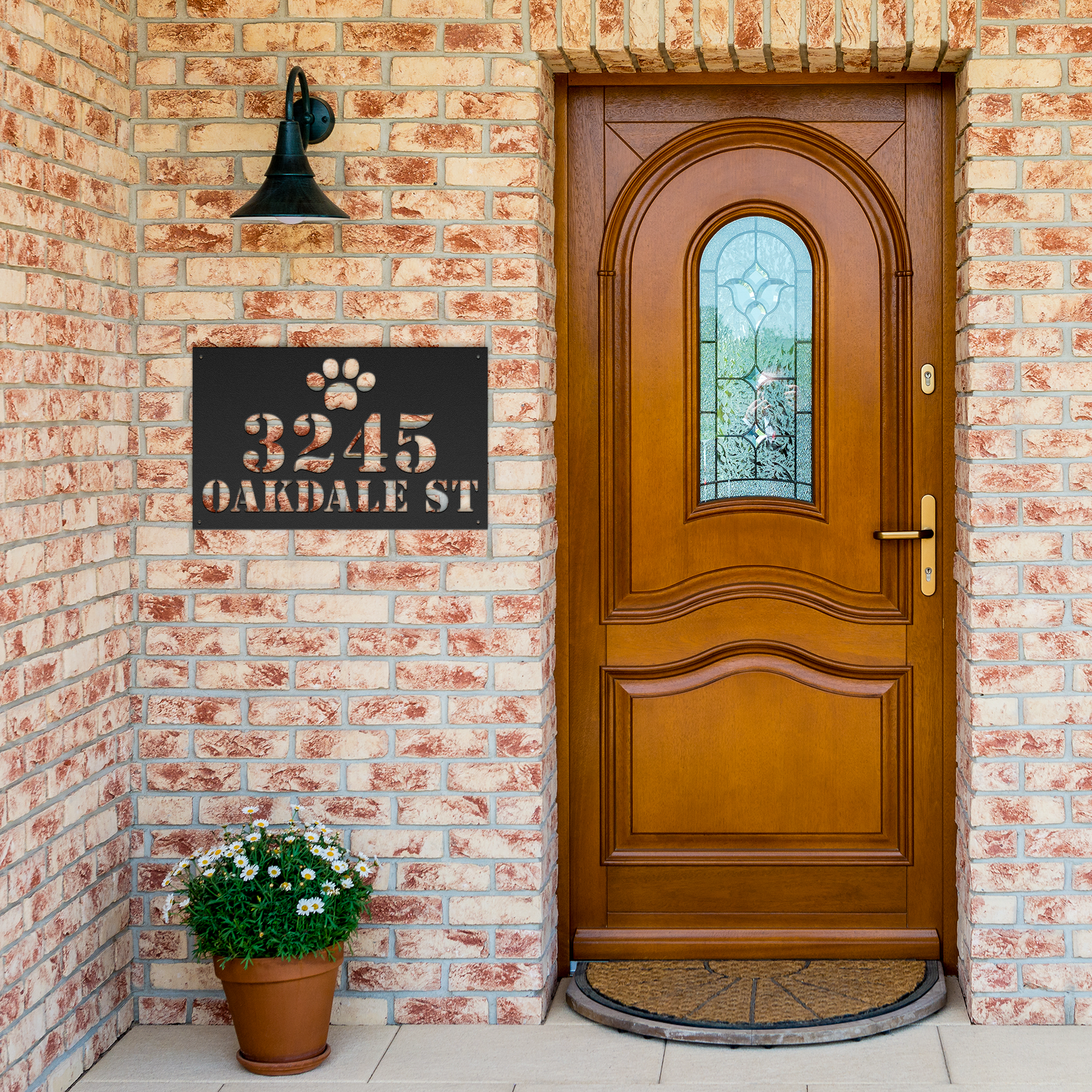 Custom Metal House Number Sign