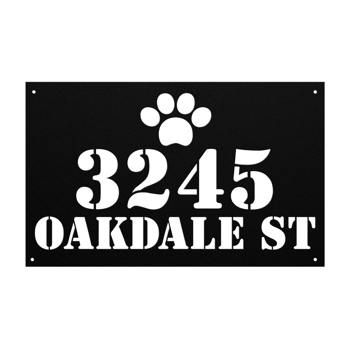 Custom Metal House Number Sign