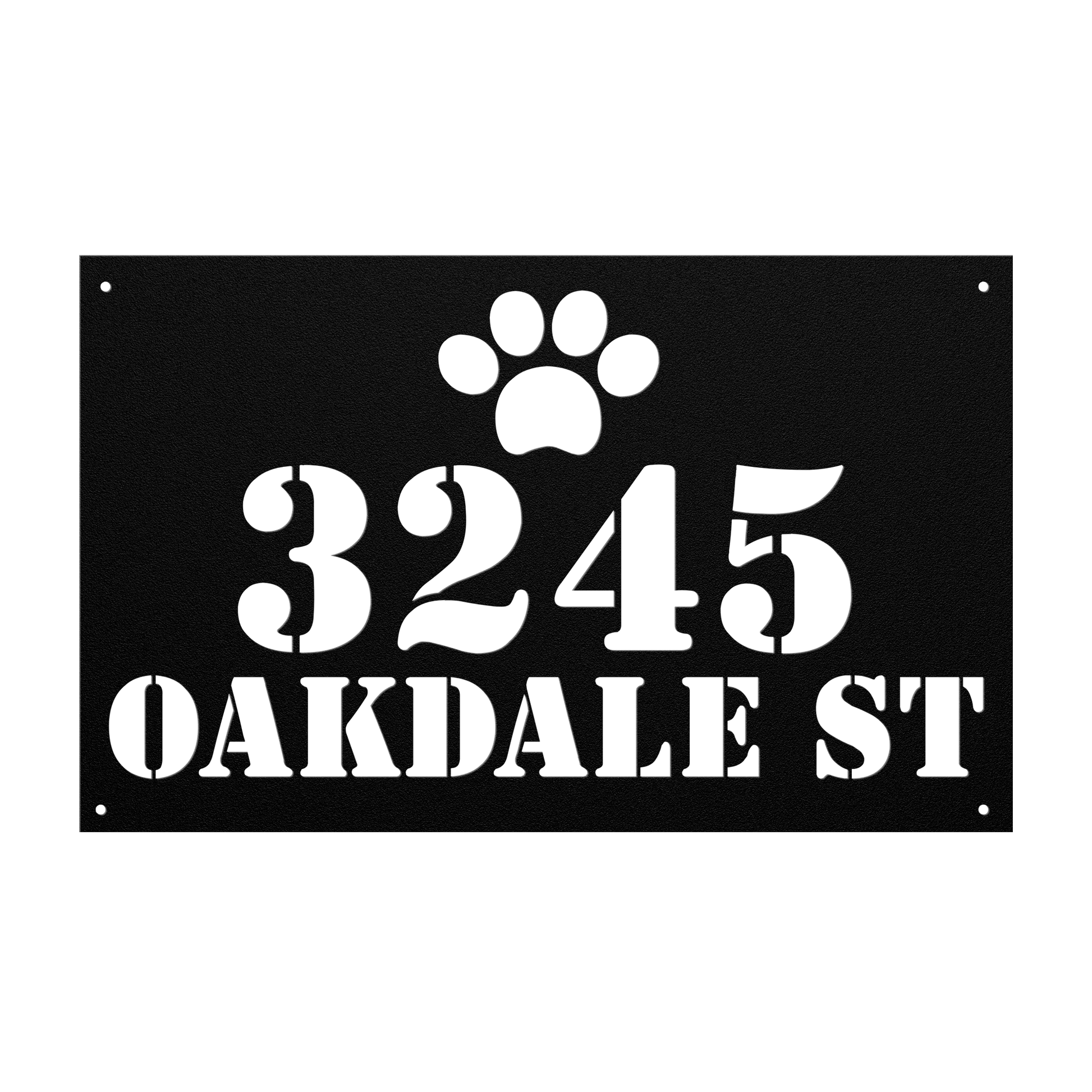 Custom Metal House Number Sign