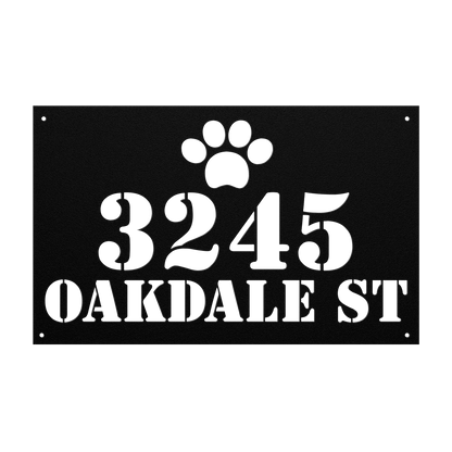 Custom Metal House Number Sign