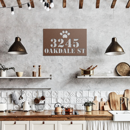 Custom Metal House Number Sign