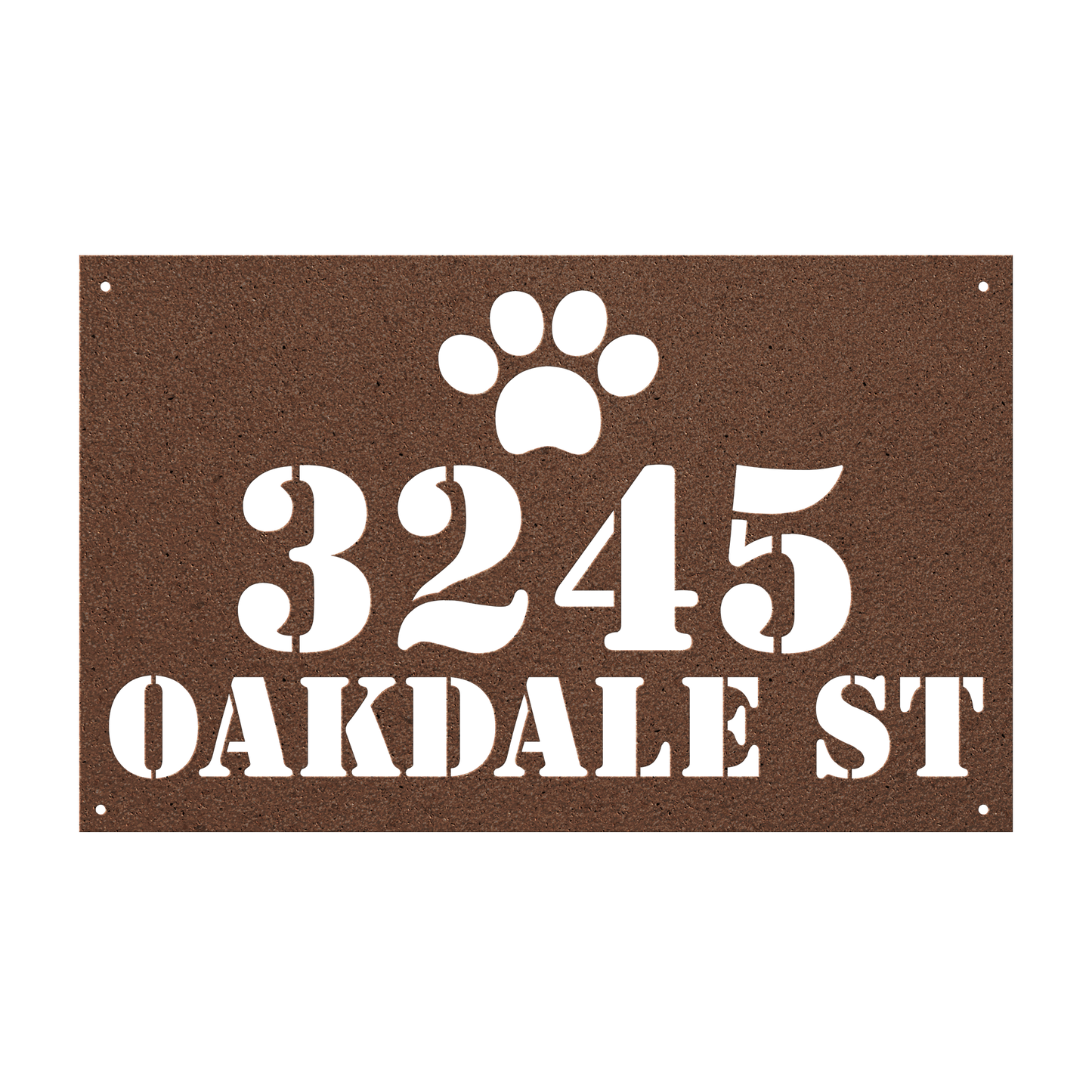 Custom Metal House Number Sign