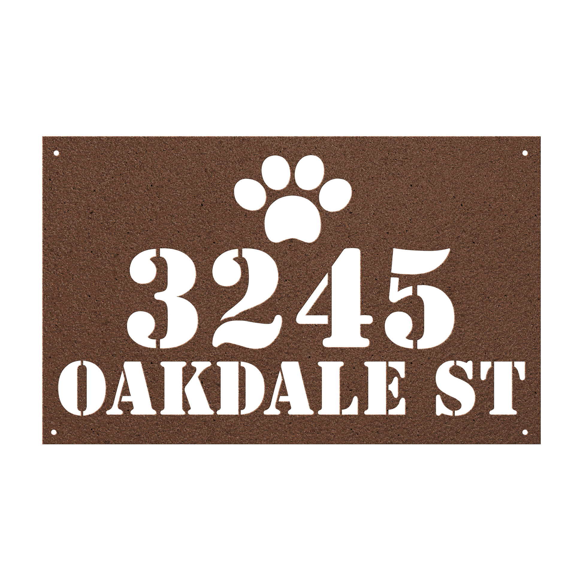 Custom Metal House Number Sign