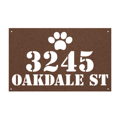 Custom Metal House Number Sign