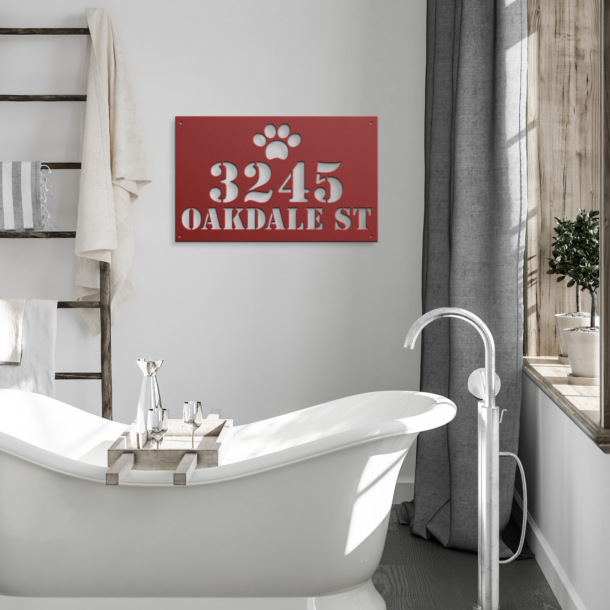 Custom Metal House Number Sign