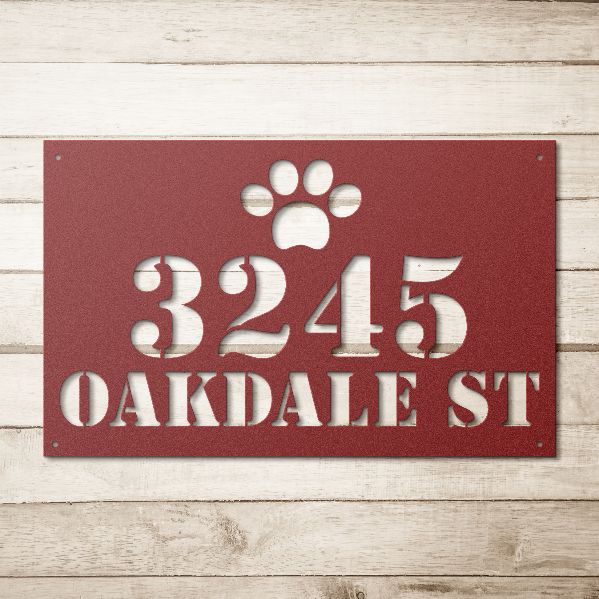 Custom Metal House Number Sign