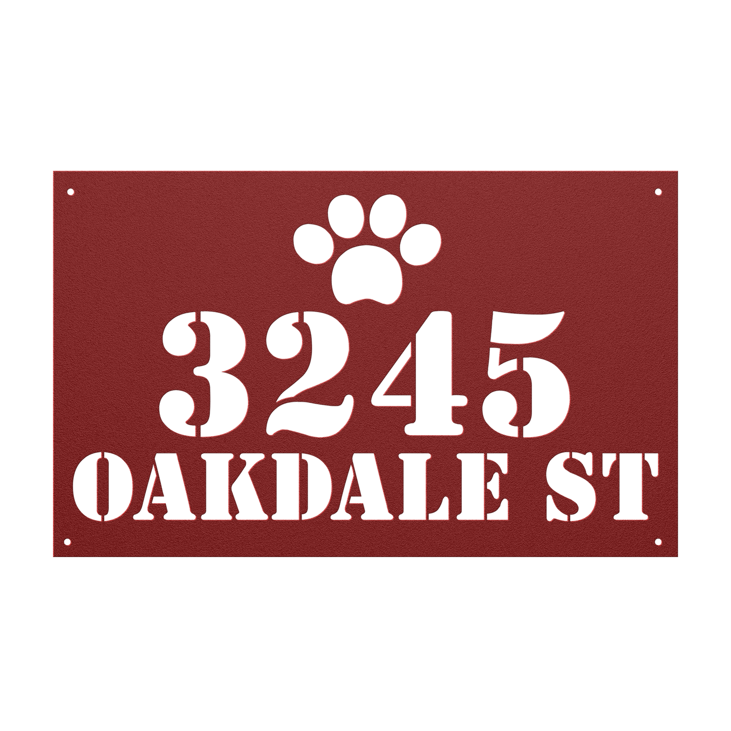 Custom Metal House Number Sign