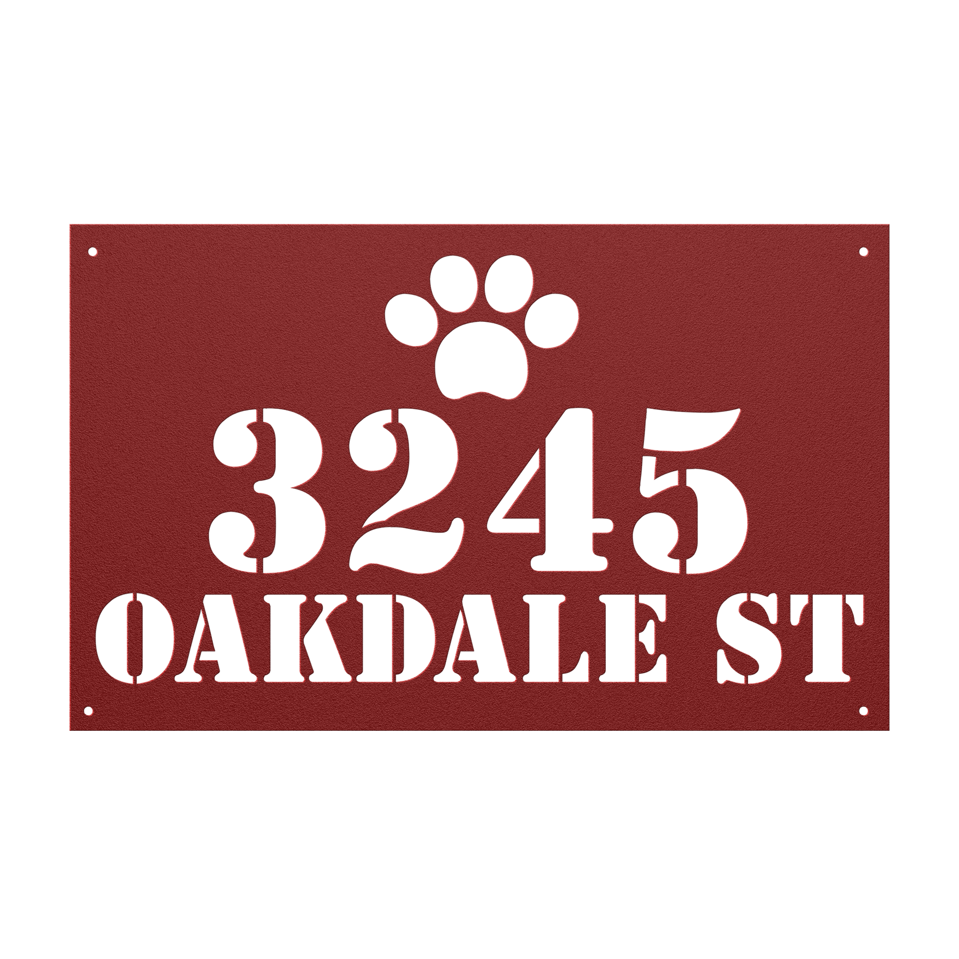 Custom Metal House Number Sign