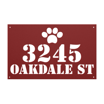 Custom Metal House Number Sign