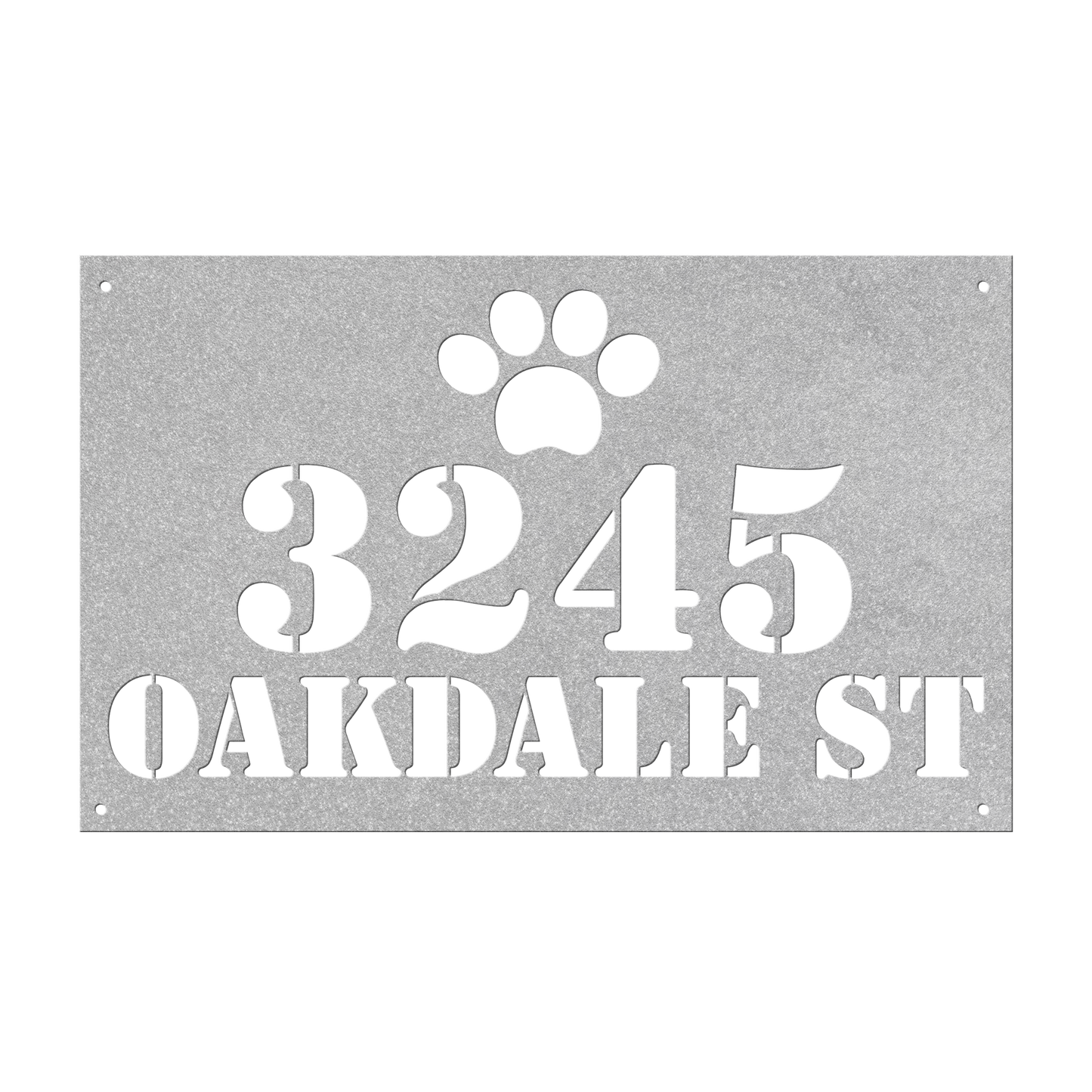 Custom Metal House Number Sign