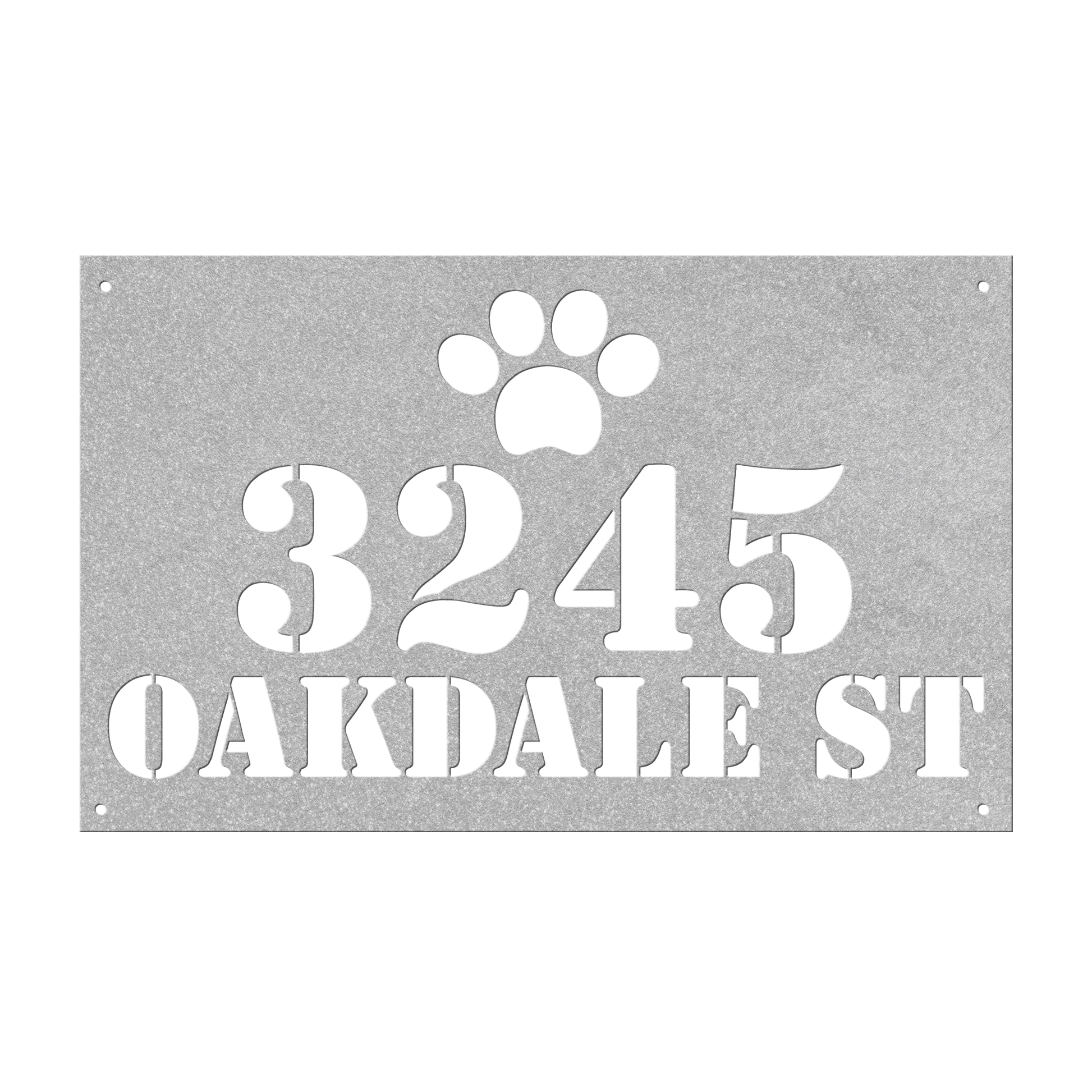 Custom Metal House Number Sign