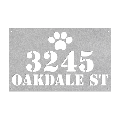 Custom Metal House Number Sign