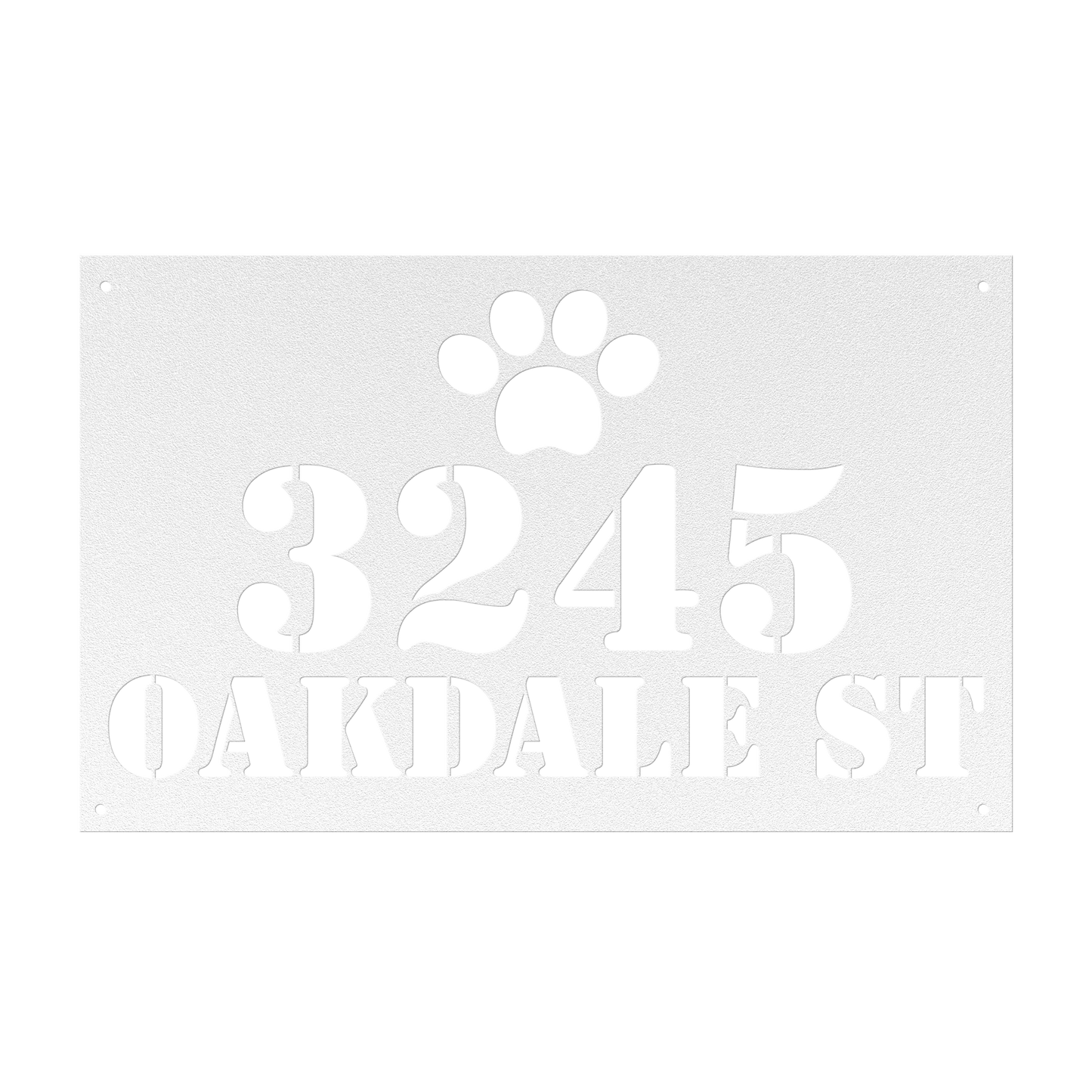 Custom Metal House Number Sign